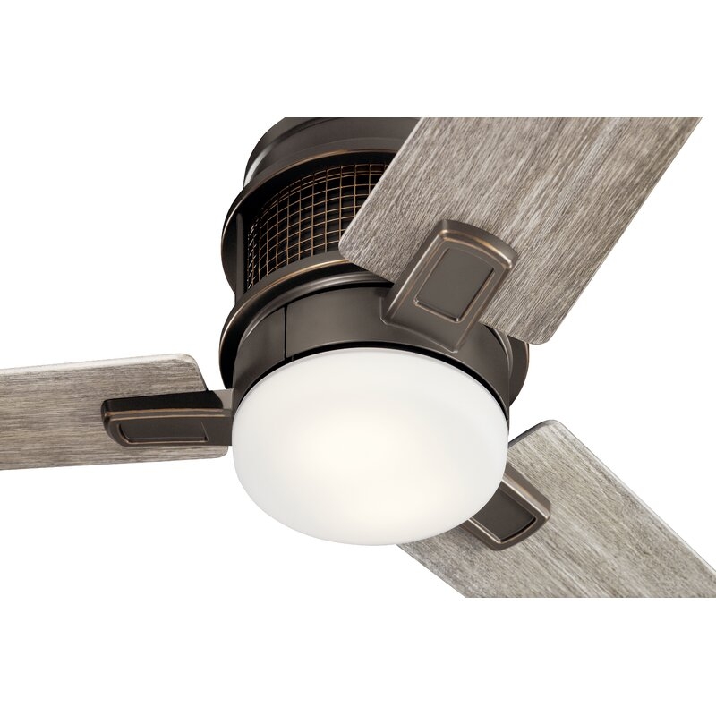 52" Acree 3 Blade LED Ceiling Fan, Light Kit Included - Image 1