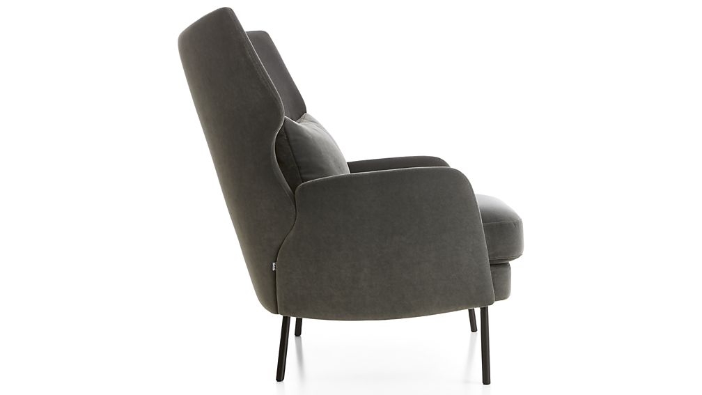 Alex Grey Velvet Accent Chair - Image 2