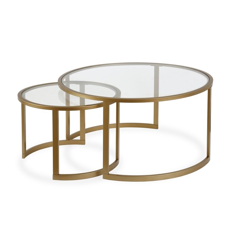 Whitacre 2 Piece Coffee Table Set, Gold - Image 0