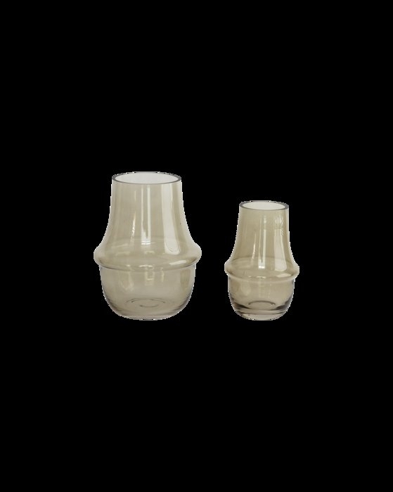 Taupe Glass Vase -Small - Image 1