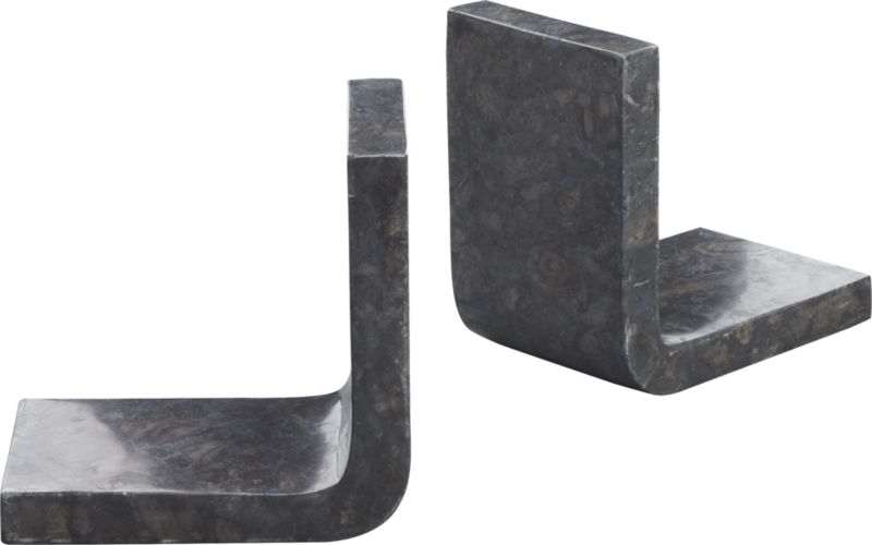 Swoop Black Marble Bookends - Image 5