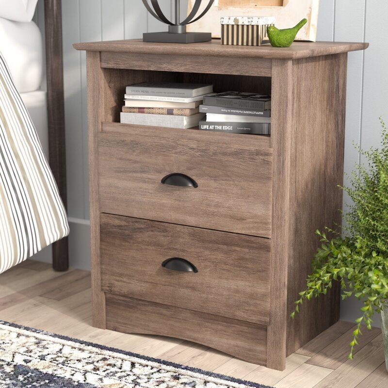 Abhainn 2 Drawer Nightstand / Drifted Gray - Image 1