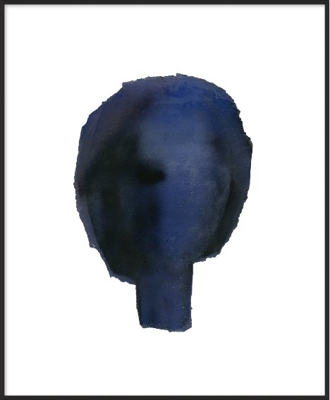 Blue Head Wall Art, 20" x 16" Print Framed - Image 0