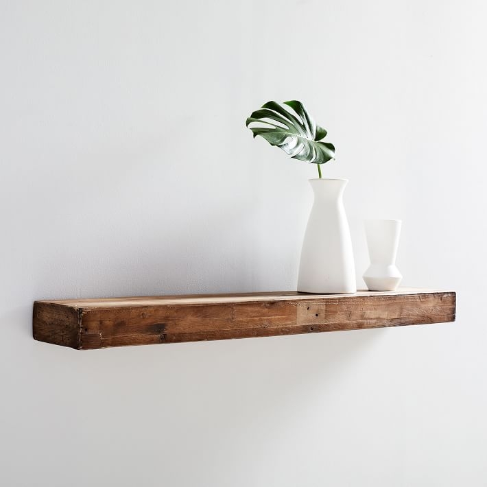 Reclaimed Wood Floating Shelf- 4Ft, Reclaimed Pine - Image 0