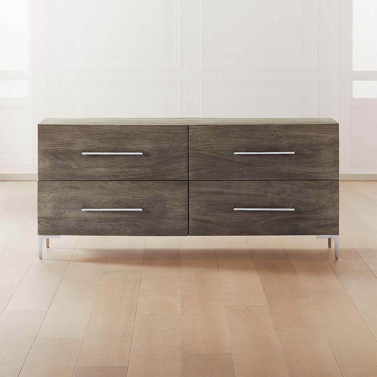 Link Grey Wash Acacia Low Chest - Image 4