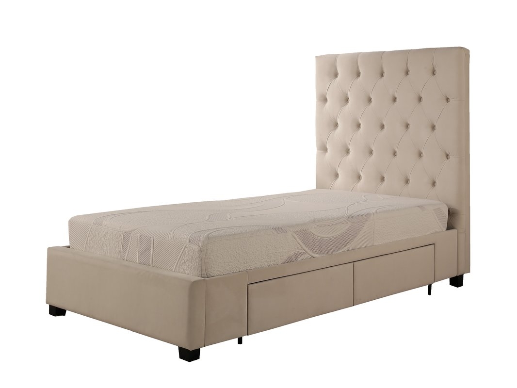 Ariane Twin Upholstered Storage Panel Bed - Image 0