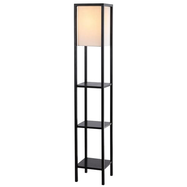 Rista Shelf Floor Lamp - Black - Safavieh - Image 0