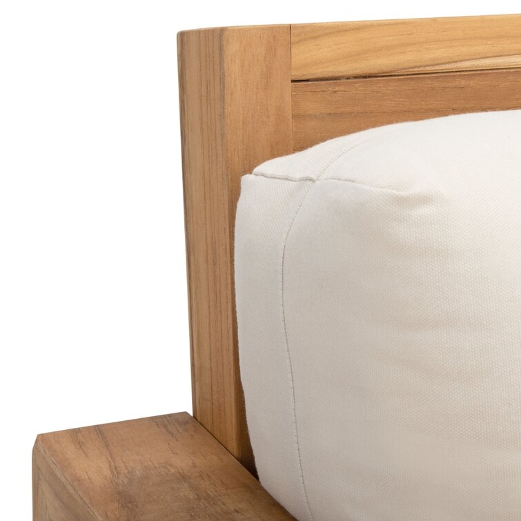 Drumheller Teak Patio Sofa with Cushions - Image 2