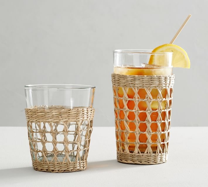 Cane Recycled Drinking Glasses - Set of 6, Short - Image 1