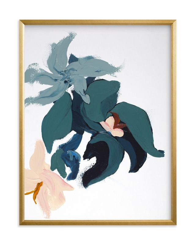 Modern Abstract Floral art print - Image 1