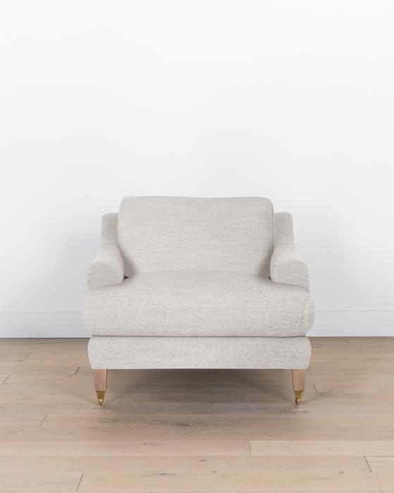 LUCILLE ENGLISH ROLL ARM CHAIR - Alabaster Crypton - Image 0
