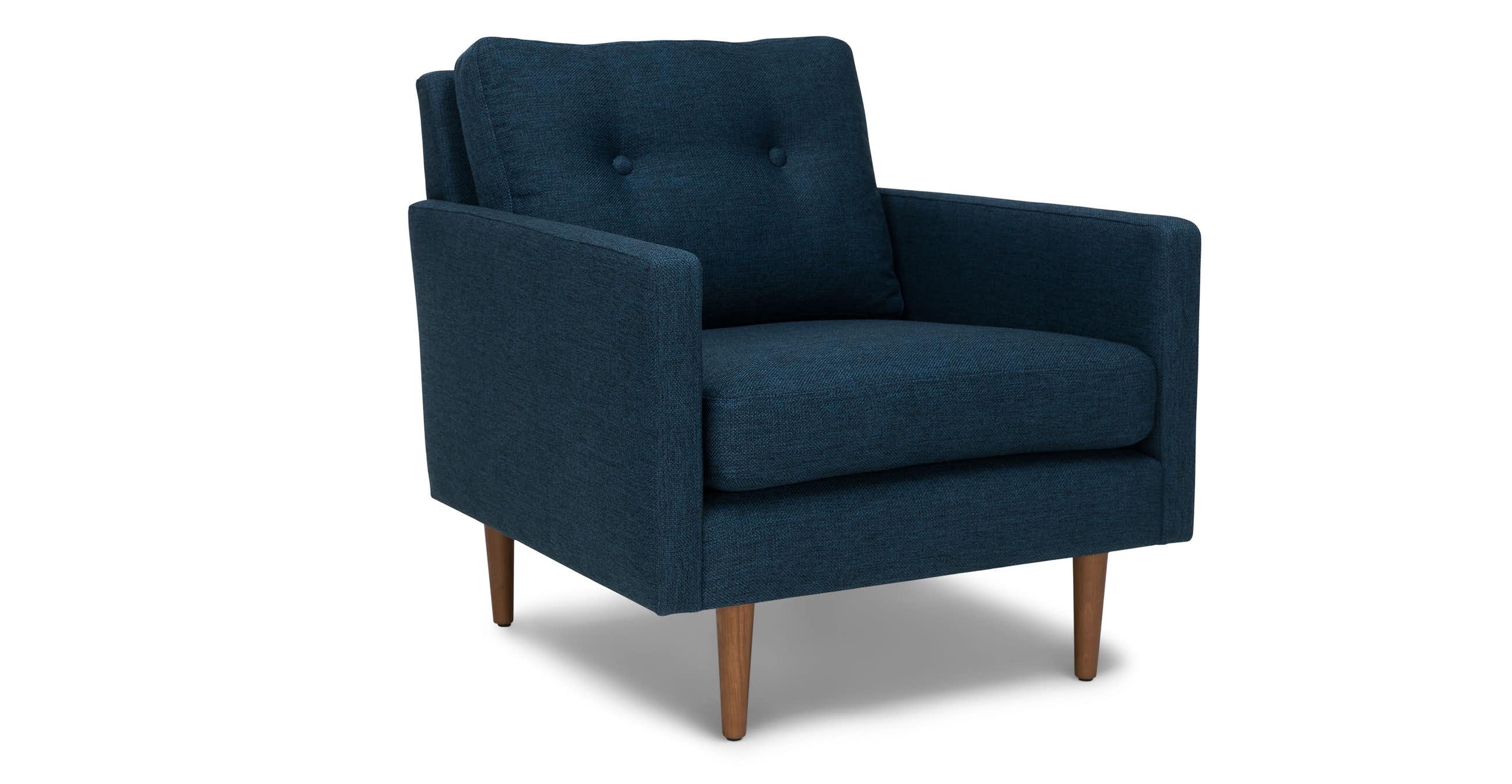 Anton Twilight Blue Lounge Chair - Image 1