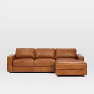 Urban Sectional Set 02: Right Arm 2 Seater Sofa, Left Arm Chaise, Poly, Vegan Leather, Saddle - Image 2