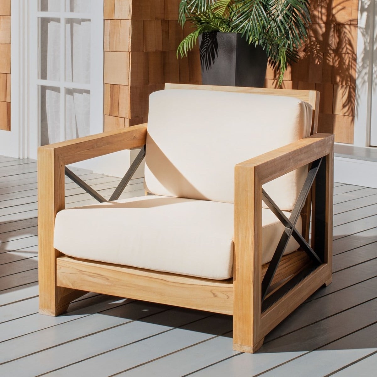 Curacao Outdoor Teak Club Chair - Image 2
