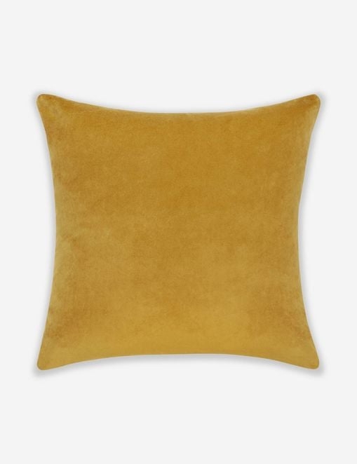 Charlotte Velvet Pillow, Mustard - Image 0