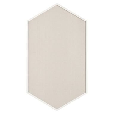 Wood Framed Hexagon Pinboard, Simply White - Image 0
