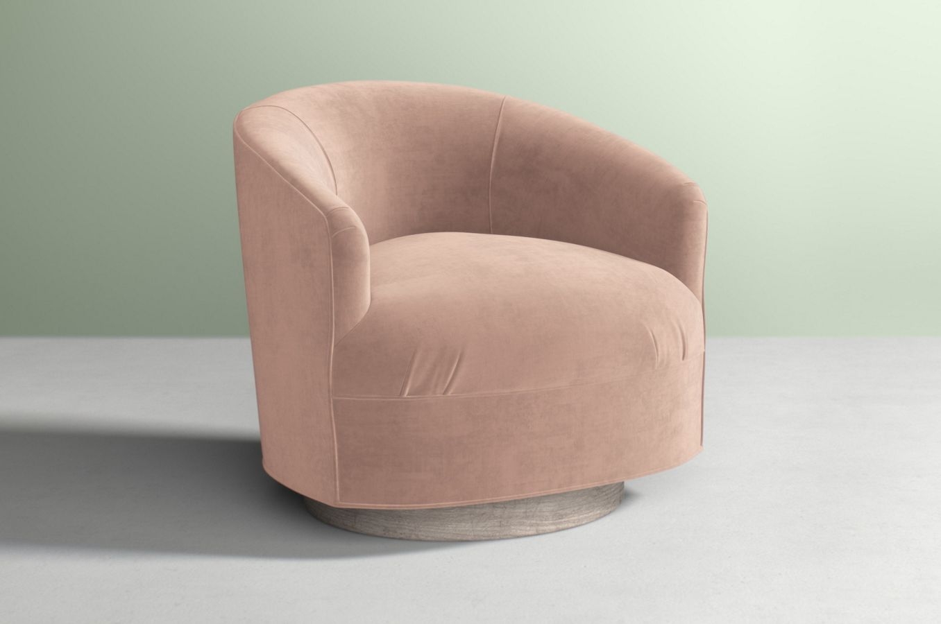 Amoret Swivel Chair, Rosewater - Image 0
