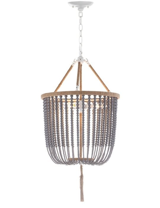 Latifa 3 - Light Unique / Statement Empire Chandelier with Beaded Accents - Image 0