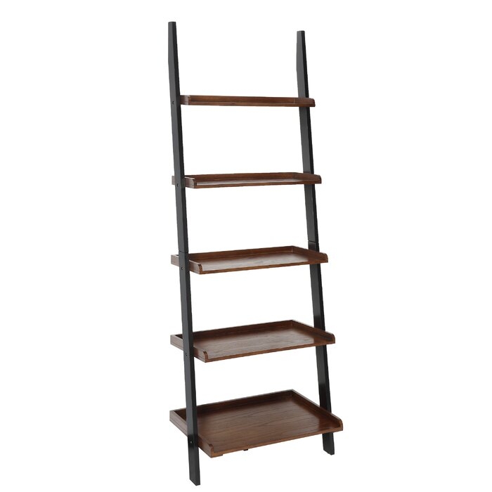 Gilliard Ladder Bookcase- Dark Walnut/Black - Image 0