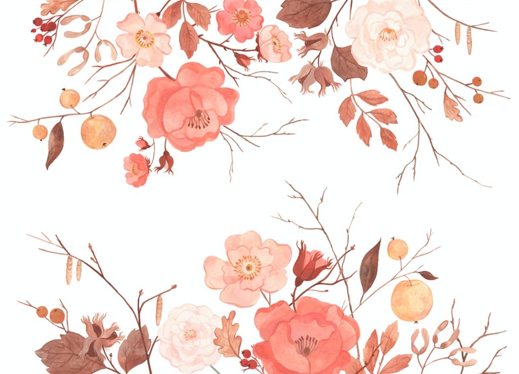 Autumn Floral Wallpaper - Image 1