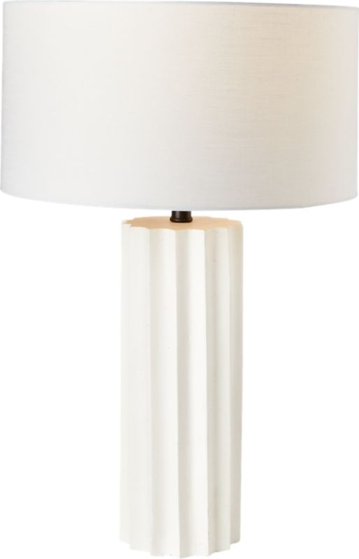 Scallop White Concrete Table Lamp - Image 3