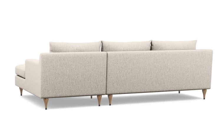 SLOAN Sectional Sofa with Right Chaise - Wheat Cross Weave/White Oak with Antique Cap - Image 3