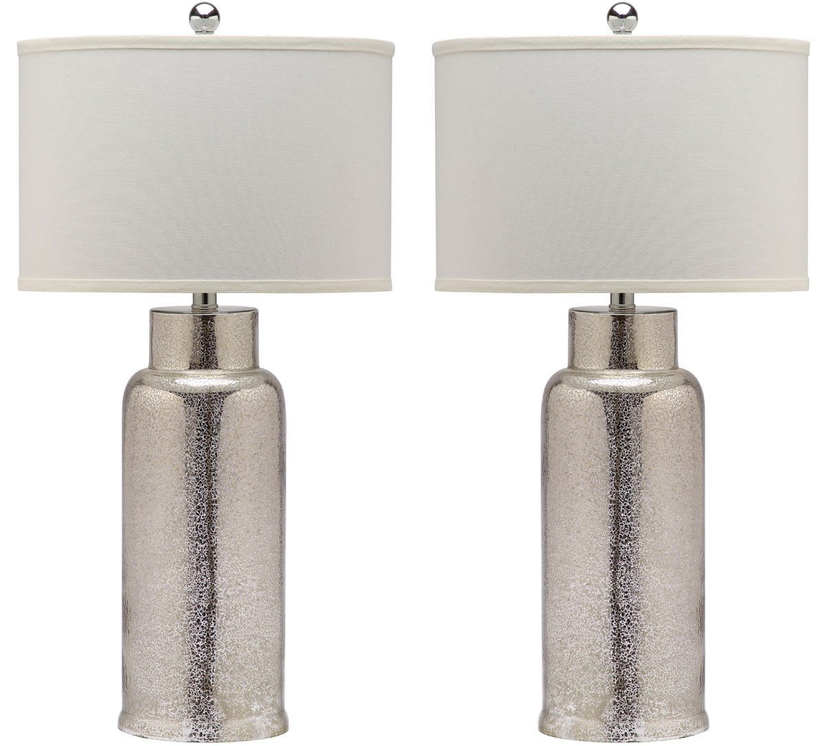 Bottle Glass Table Lamp - Bronze/Off White Shade - Set of 2 - Image 0