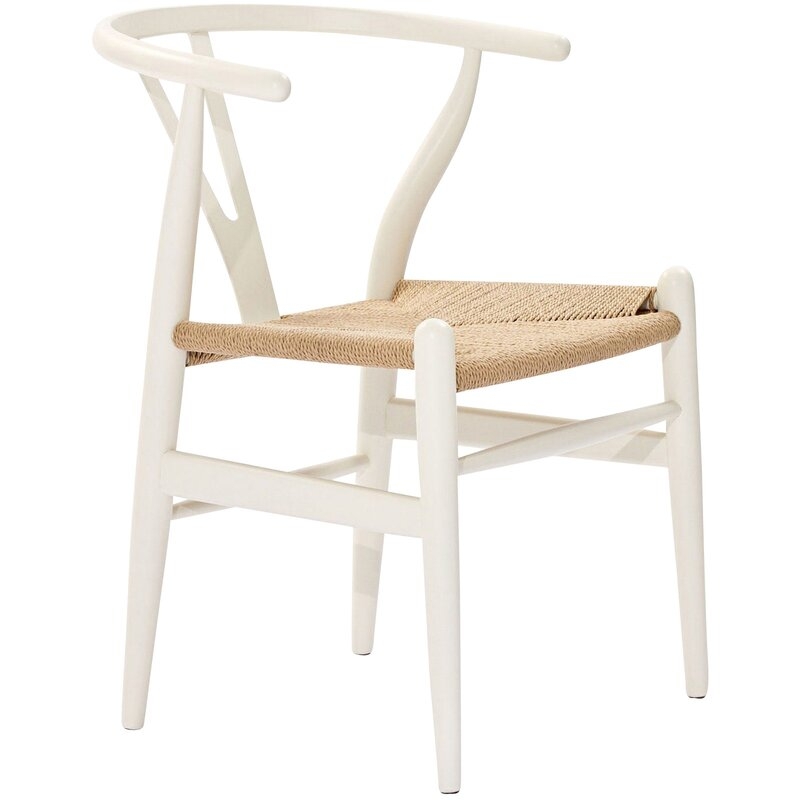 Dayanara Solid Wood Slat Back Dining Chair / White - Image 0