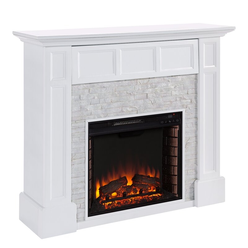 Shanks 48'' W Electric Fireplace // WHITE - Image 2