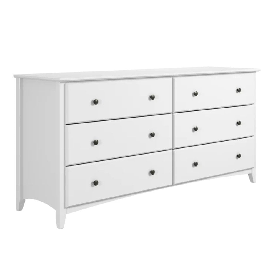 Faringdon 6 Drawer 59'' W Solid Wood Double Dresser