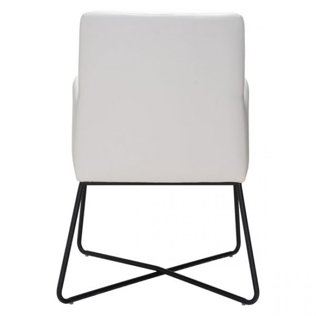Marcel Chair, White Faux Leather - Image 2