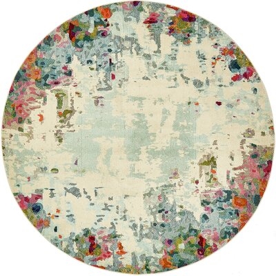 Annmarie Cream Abstract Area Rug - Image 0