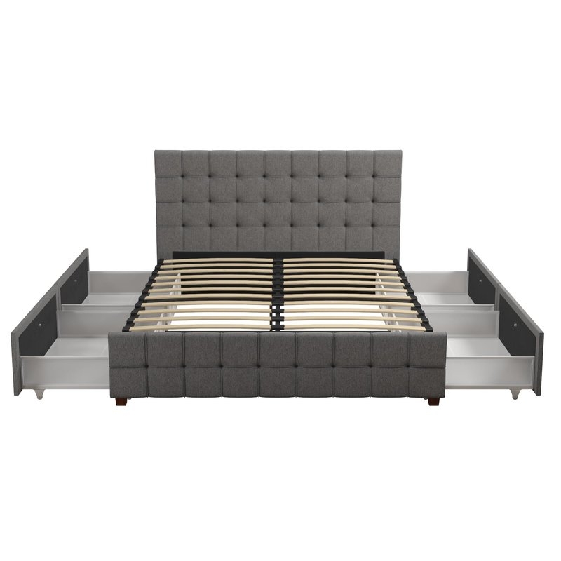 Elizabeth Upholstered Platform Bed with Storage - Full - Image 4