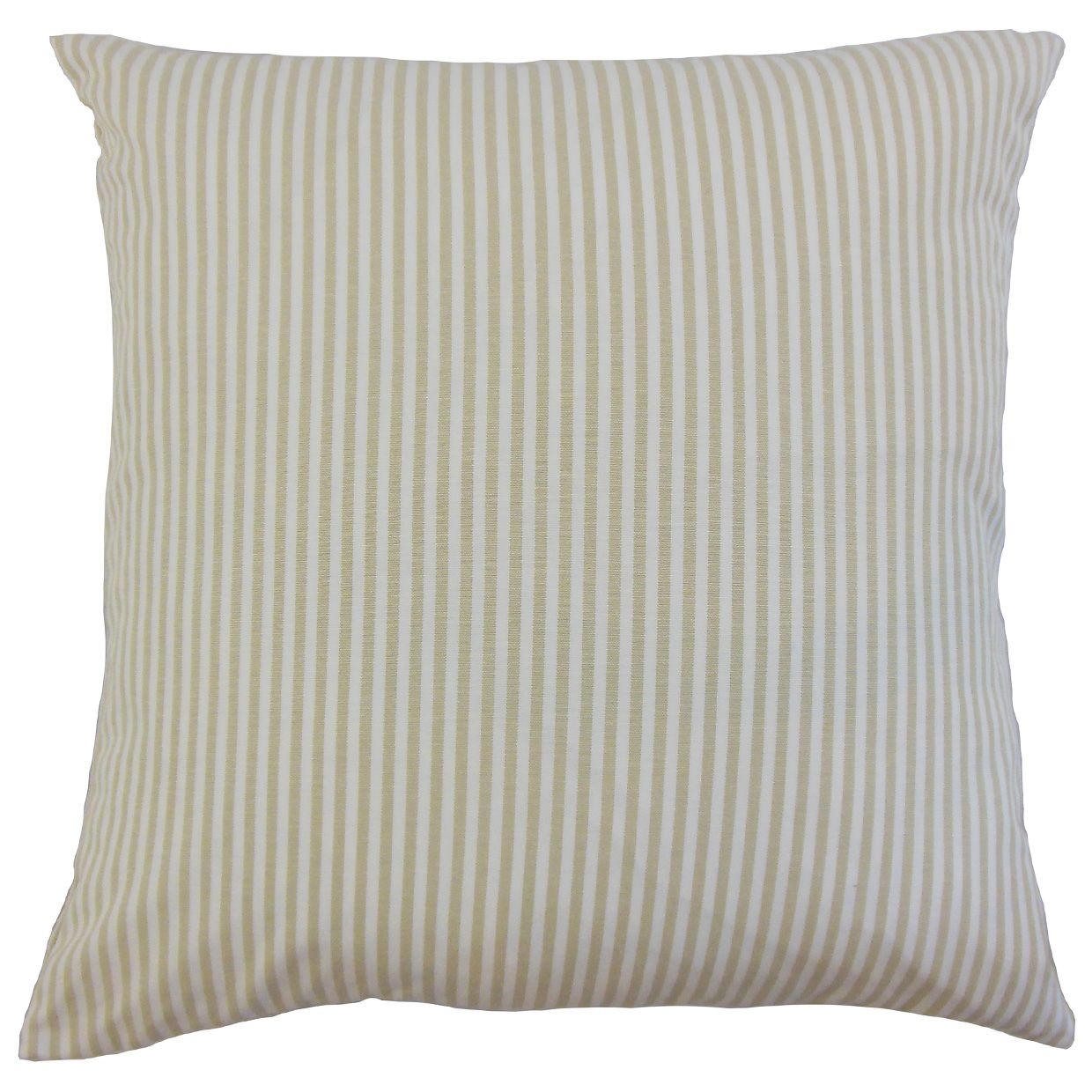 Classic Stripe Pillow, Beige, 22" x 22" - Image 0