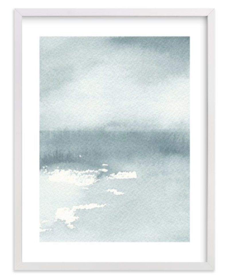 Ice on the Lake  18" x 24" White Frame White Border - Image 0