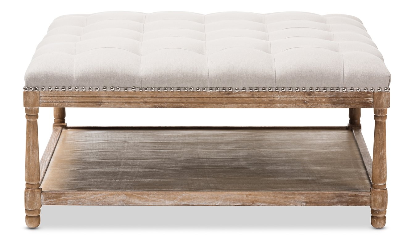 Seana French Tufted Cocktail Ottoman - Image 0