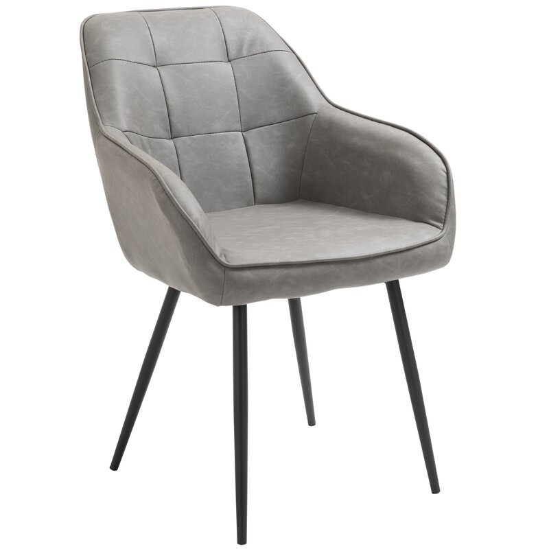 Avalynn Tufted Upholstered Side Chair in Gray - Image 1