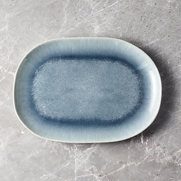 Caspian Blue Reactive Glaze Serving Platter - Image 0