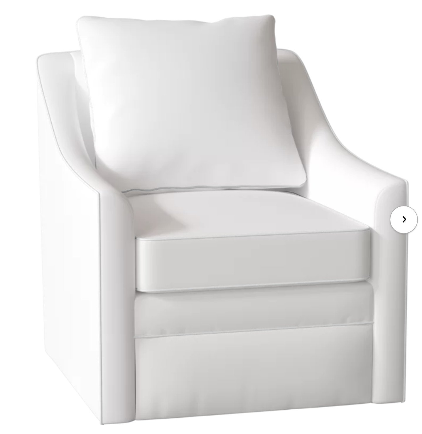 Quincy Swivel Armchair- spinsol optic white - Image 0