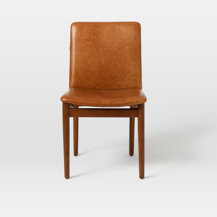 Framework Leather Dining Chair, Saddle Leather, Nut, Dark Walnut - Image 3