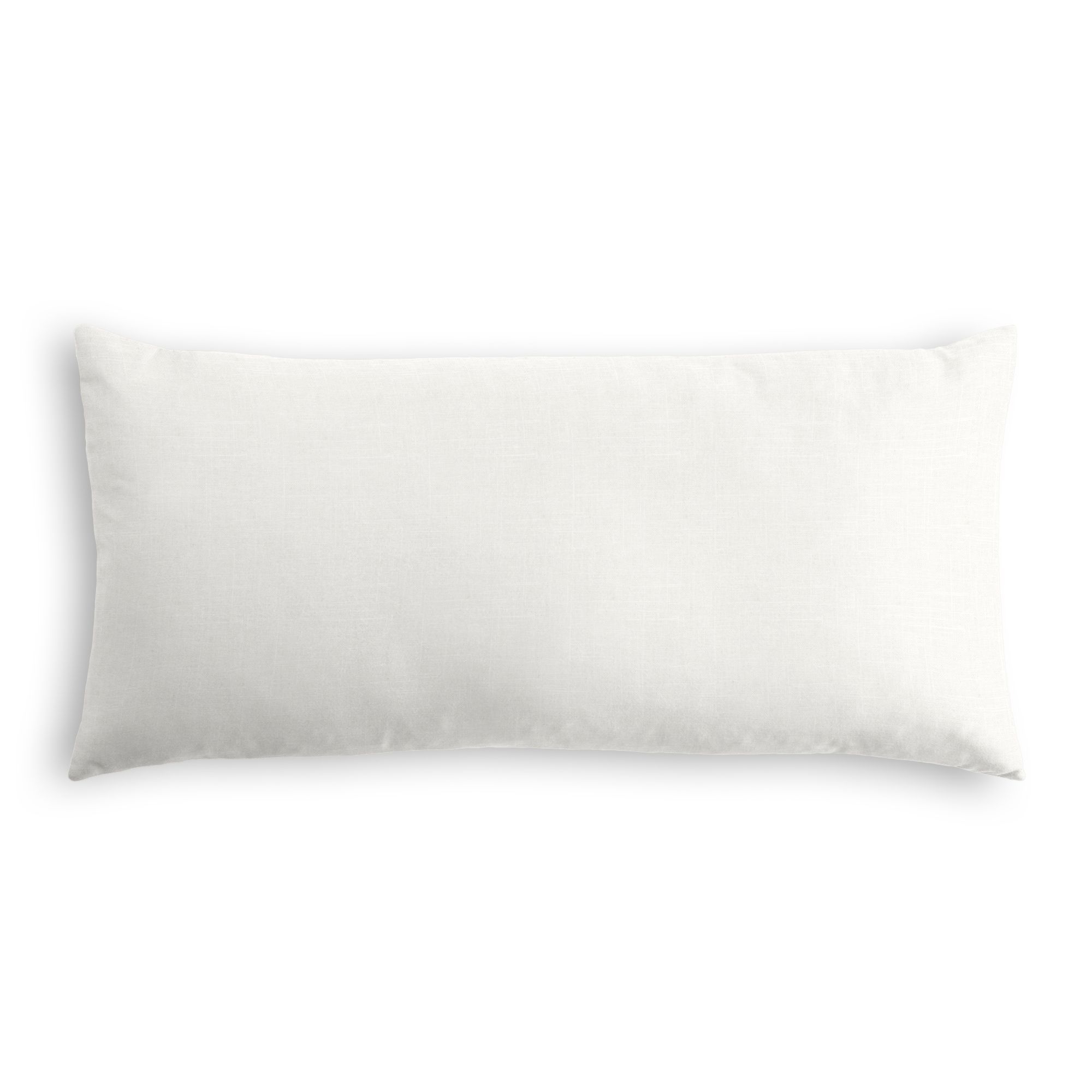 Classic Linen Lumbar Pillow, Ivory, 18" x 12" - Image 0