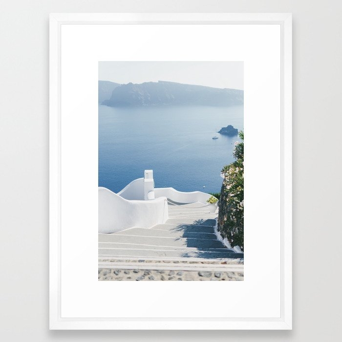 Santorini Stairs I (Vertical) Framed Art Print - Image 0