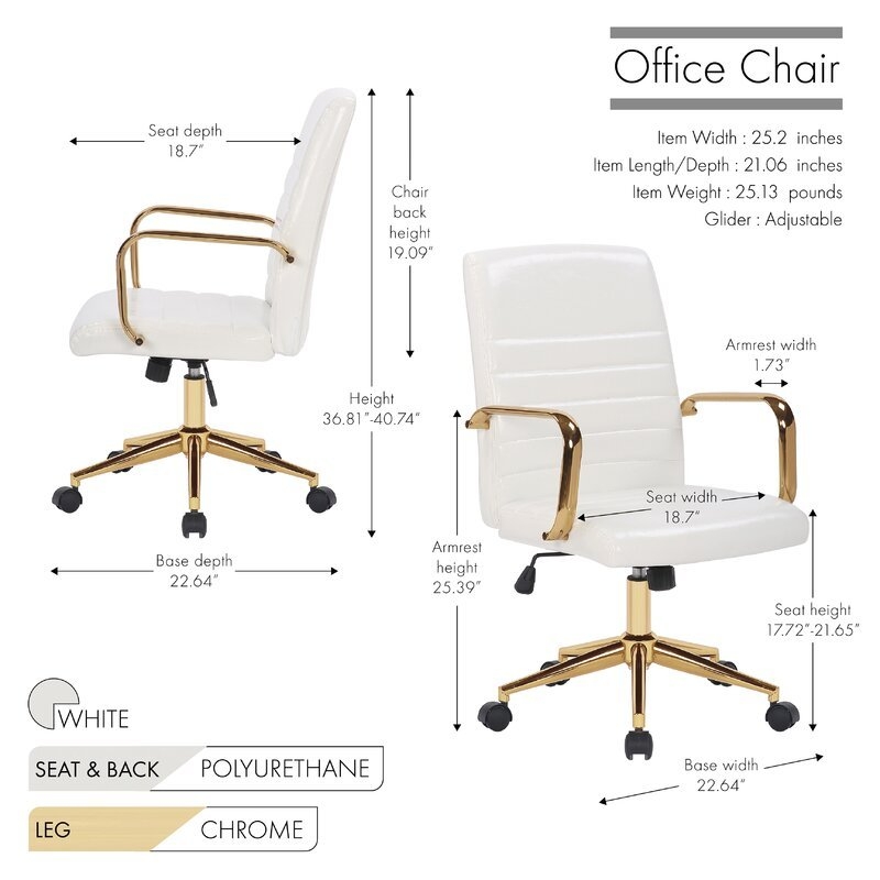 Encore Faux Leather Office Task Chair - Image 1