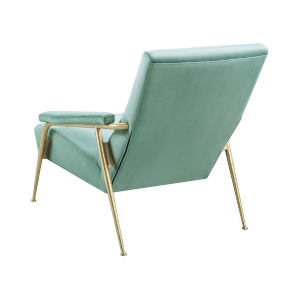 Abrielle Mint Green Velvet Chair - Image 2