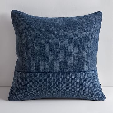 Cotton Canvas Pillow Cover, 18" sq, Midnight - Image 0