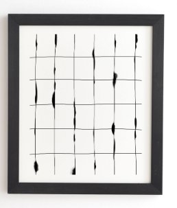 BETWEEN THE LINES WHITE Black Framed Wall Art - Image 0
