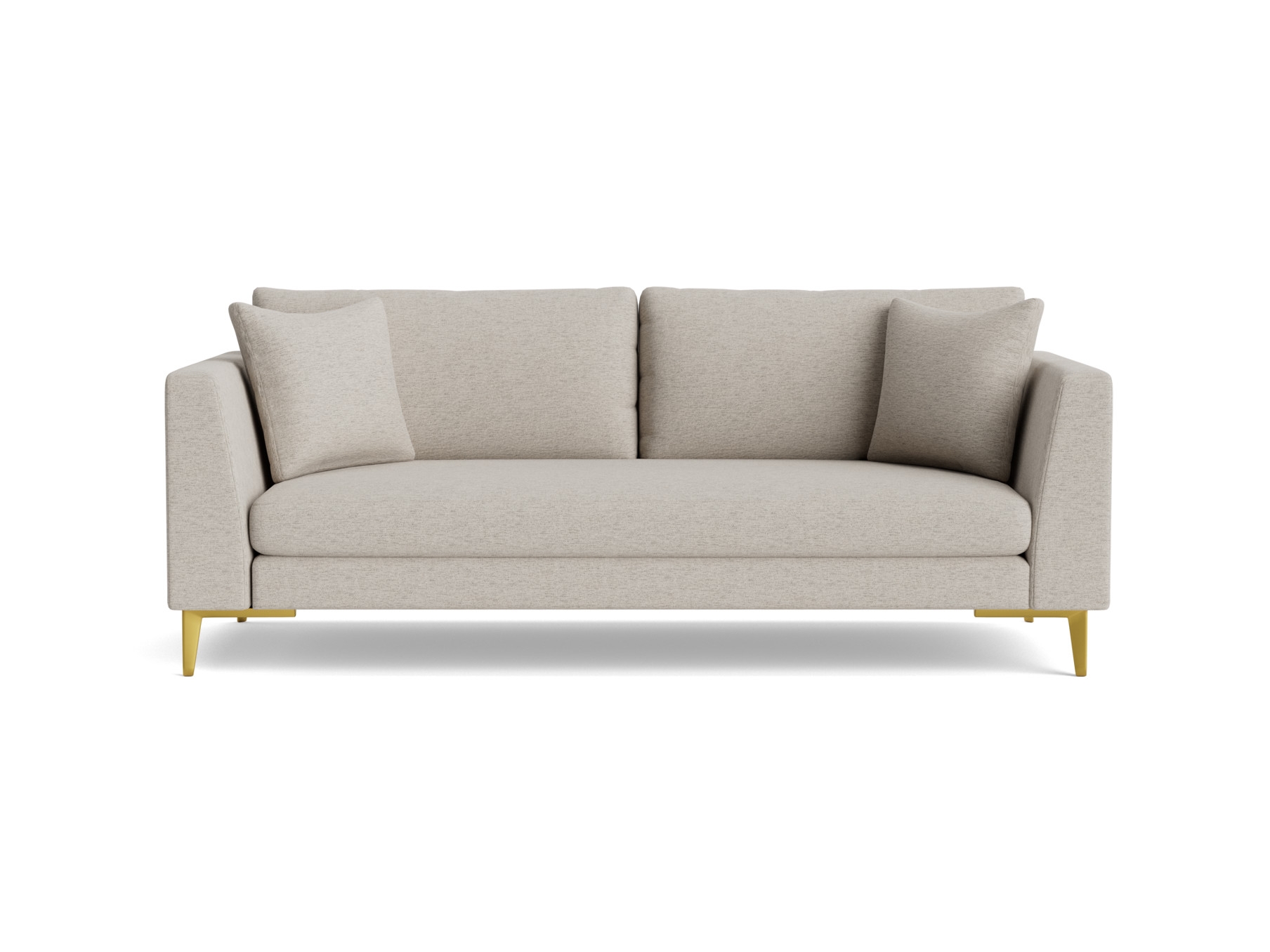 Beige/White Ainsley Mid Century Modern Sofa - Merit Dove - Image 0