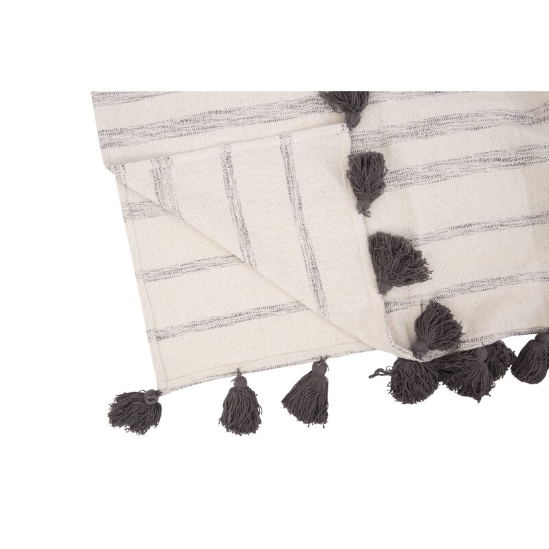 Tricia Stripes Woven Cotton Throw - Image 1