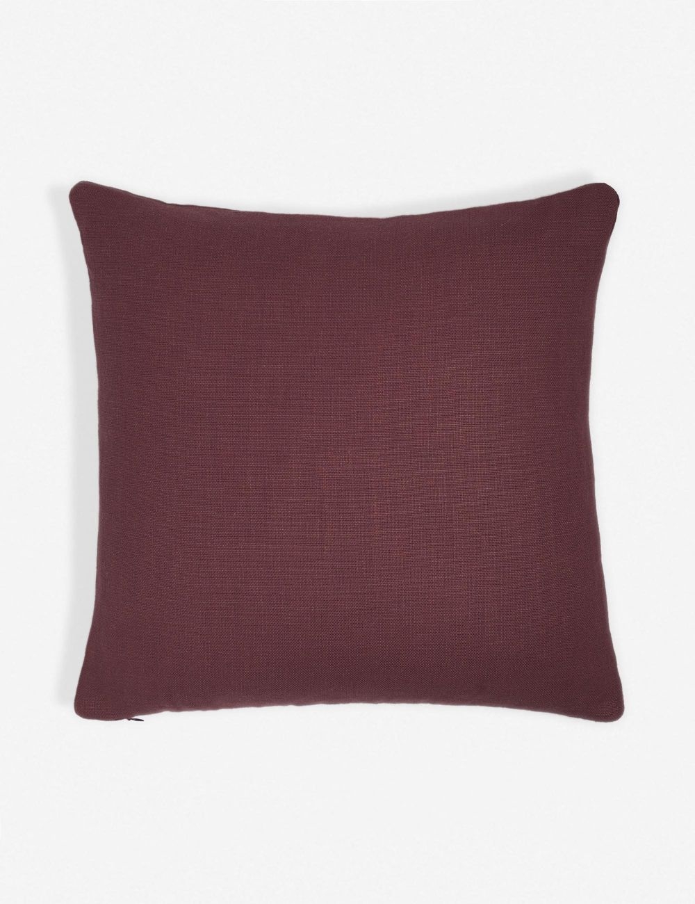 Ines Belgian Linen Pillow, Merlot - Image 0