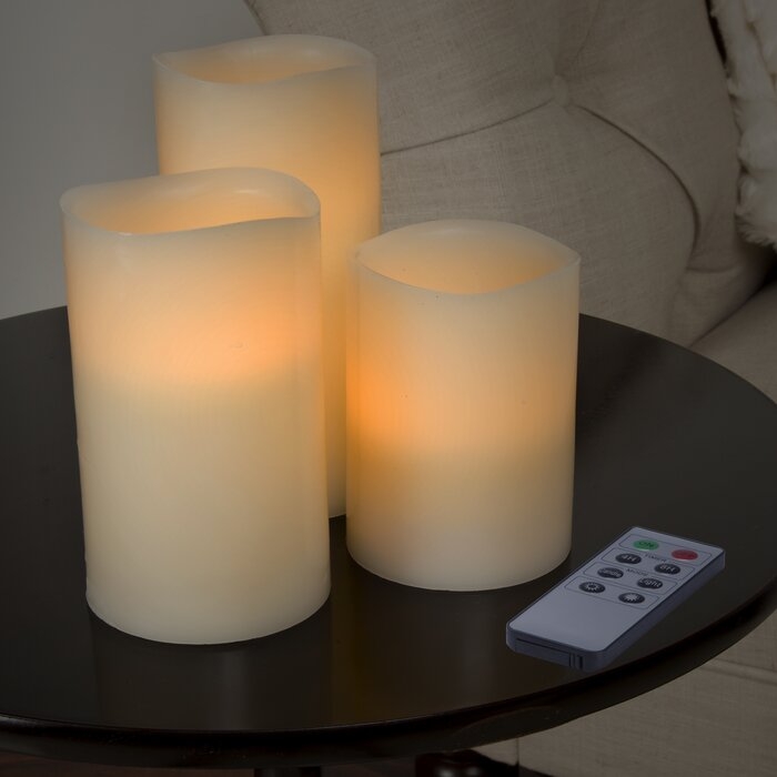 3 Piece Scented Flameless Candle Set - Image 1